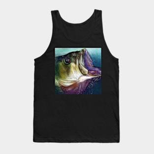 Largemouth Bass Head Painting Tank Top